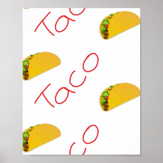 Poster Motif Taco sur (Devant)