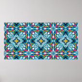 Poster Motif Talavera. Un patchwork indien. Azulejos port (Devant)