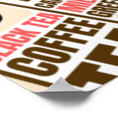 POSTER MOTIF THÉ CAFÉ (Coin)