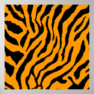 Poster Motif Tigre Rétro Corey des années 80
