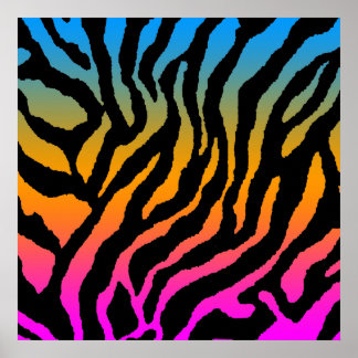 Poster Motif Tigre Rétro des Années 80 Corey Tiger