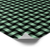 Poster Motif Tissé Vert Noir (Coin)