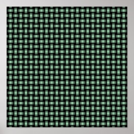 Poster Motif Tissé Vert Noir (Devant)
