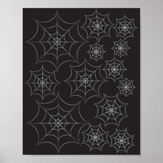 Poster Motif Toiles d'araignées (Devant)