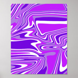 Poster Motif Tourbillon Violet Abstrait