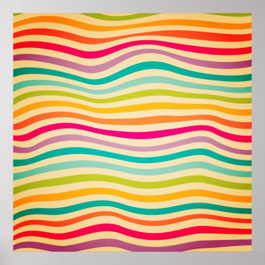 Poster Motif transparent à rayures colorées. illustration (Devant)