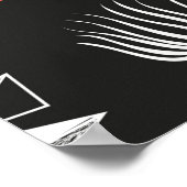 Poster Motif transparent avec renards rouges sur fond som (Coin)