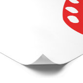 Poster Motif transparent de fraises. Illustration vintage (Coin)