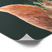 Poster Motif transparent dessiné à la main avec aquarelle (Coin)