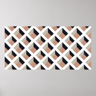 Poster Motif transparent en treillis blanc