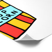 Poster Motif transparent et lumineux avec nourriture pour (Coin)