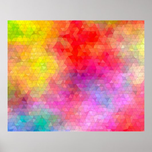 Poster Motif triangle avec arrière - plan de mélange de c (Devant)