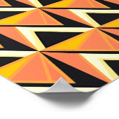 Poster Motif triangle géométrique dans les tons chauds (Coin)