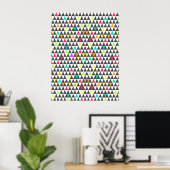 Poster Motif triangle géométrique rétro tendance (Bureau à domicile)