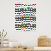 Poster Motif triangle géométrique rétro tendance (Cuisine)