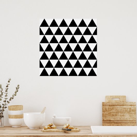 Poster Motif triangle monochrome (Cuisine)