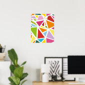 Poster Motif triangles colorés 4 (Bureau à domicile)