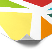 Poster Motif triangles colorés 4 (Coin)
