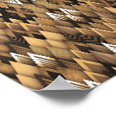 POSTER MOTIF TRIANGULAIRE RUSTIQUE TRIBAL (Coin)