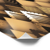 POSTER MOTIF TRIANGULAIRE TRIBAL RUSTIQUE (Coin)