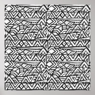 Poster Motif tribal d'Artsy inspiré 2