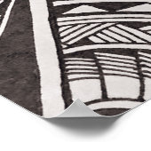 Poster Motif tribal Mandala en noir et blanc (Coin)