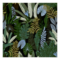 Motif tropical Aloha Exotic Green Jungle