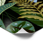 Poster Motif tropical Aloha Exotic Green Jungle (Coin)