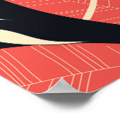 Poster Motif tropical d'été transparent avec jaune vif (Coin)