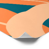 Poster Motif tropical feuille coloré (Coin)