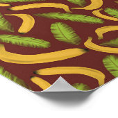 Poster Motif Tropical Red Banana Leaf (Coin)