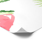 Poster Motif tropical sans couture avec cha d'aquarelle m (Coin)