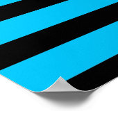 Poster Motif turquoise Blue Turquoise et White Stripes (Coin)