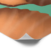 Poster Motif turquoise de coquillages nautiques (Coin)