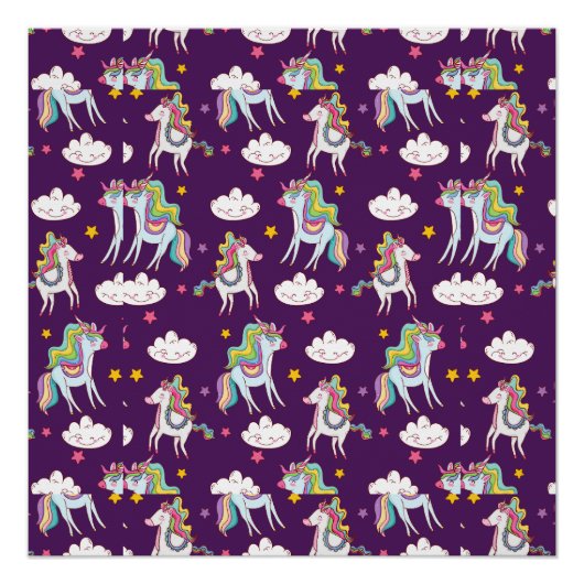 Poster Motif Unicorn Funny Magic Horse (Devant)
