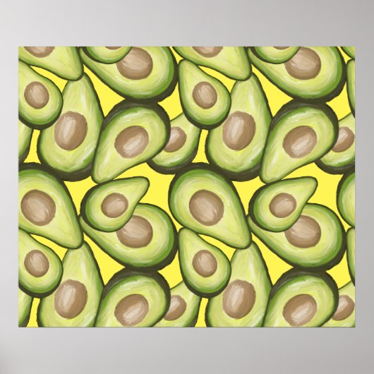 Poster Motif Vegan Avocado frais et gourmand (Devant)