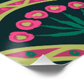 Poster motif vert en forme de coque (Coin)