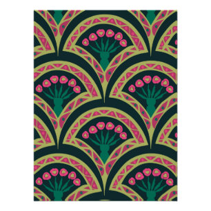 Poster motif vert en forme de coquille