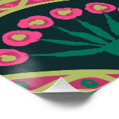 Poster motif vert en forme de coquille (Coin)