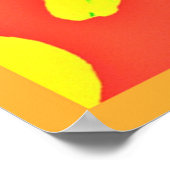 Poster Motif vibrant de fruits de néon (Coin)