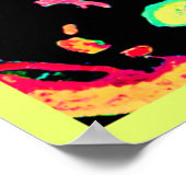 Poster Motif vibrant de fruits de néon (Coin)