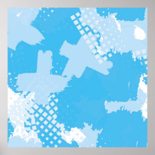 Poster motif vintage Abstrait et transparent. Colo répéti