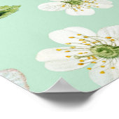 Poster Motif vintage de fleurs de printemps (Coin)