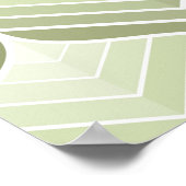 Poster Motif vintage fleuri géométrique sans couture. Rés (Coin)