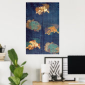 Poster Motif vintage japonais Lion (Bureau à domicile)