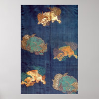 Motif vintage japonais Lion