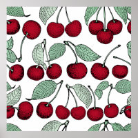 motif vintage sans soudure en cerise. Arrière - pl