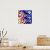 Poster Motif Waves Abstrait (Cuisine)