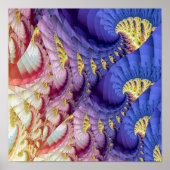 Poster Motif Waves Abstrait (Devant)