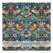 Poster Motif William Morris Birds de marque personnalisée (Devant)